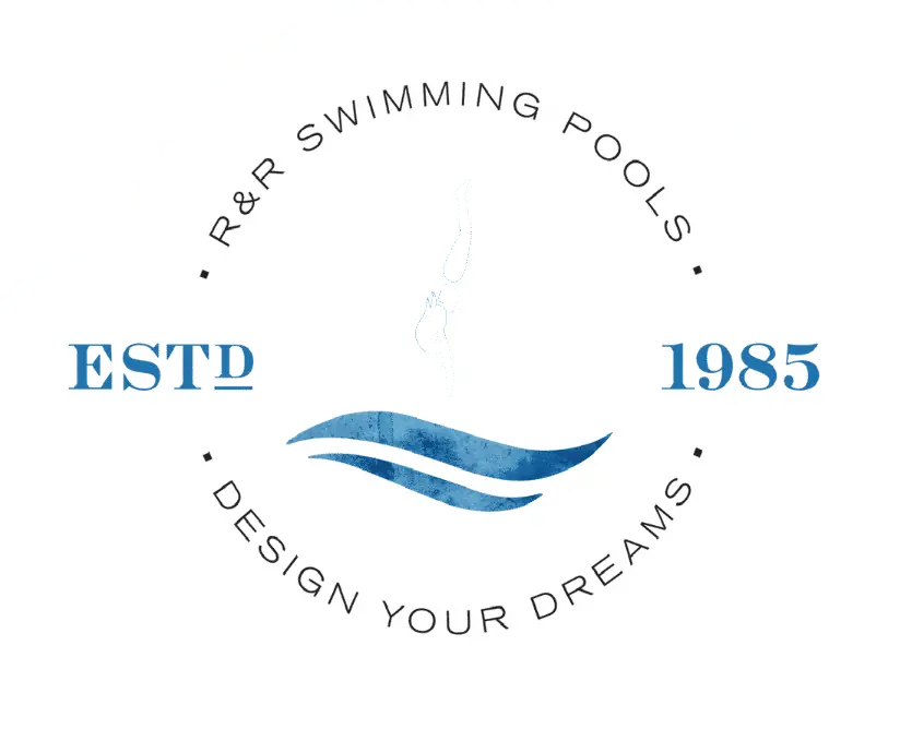 R & R Swimming Pools Logo Diver Transparent