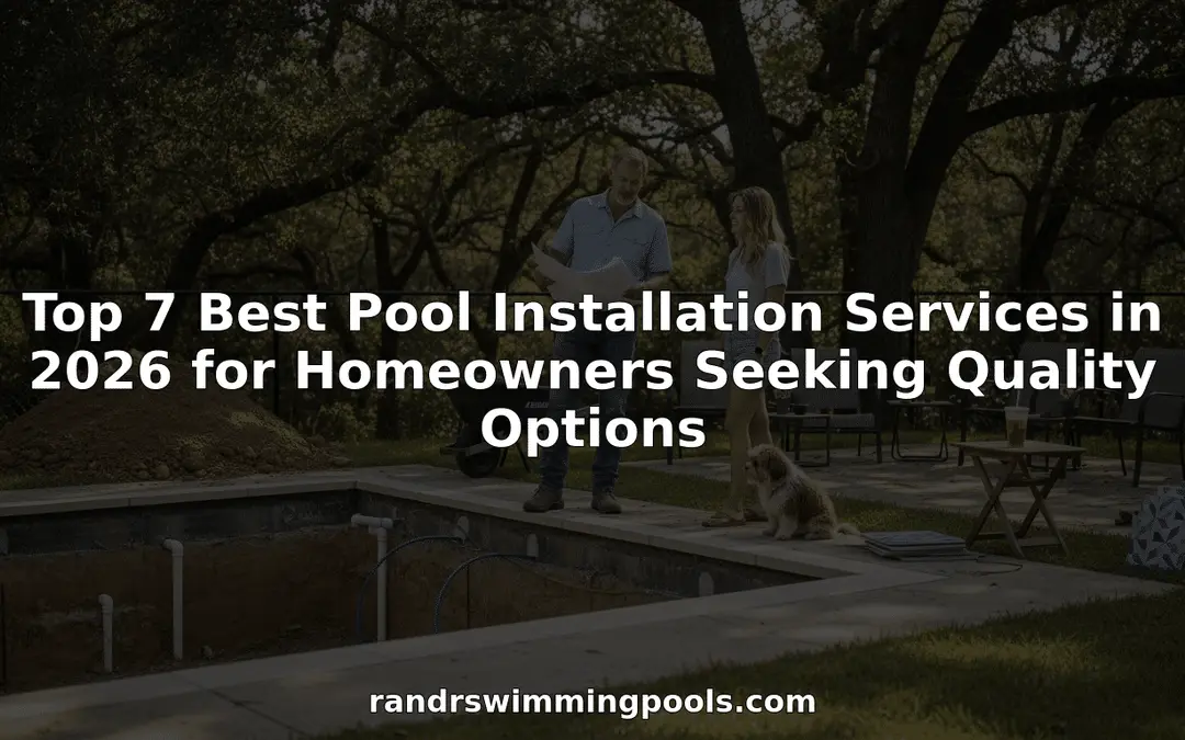 Article title over a dim photo of a backyard pool under construction
