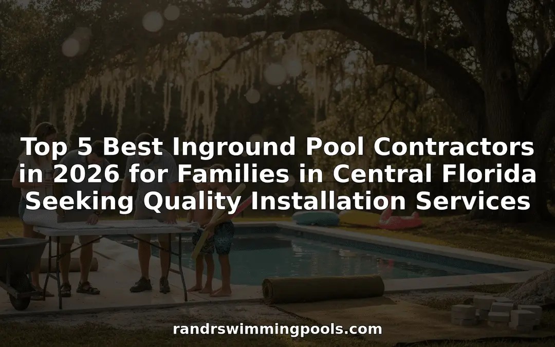 Article title over a dim photo of a crew building an inground pool
