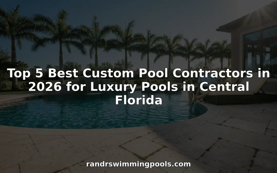 Article title over a dim photo of a freeform pool with palm trees
