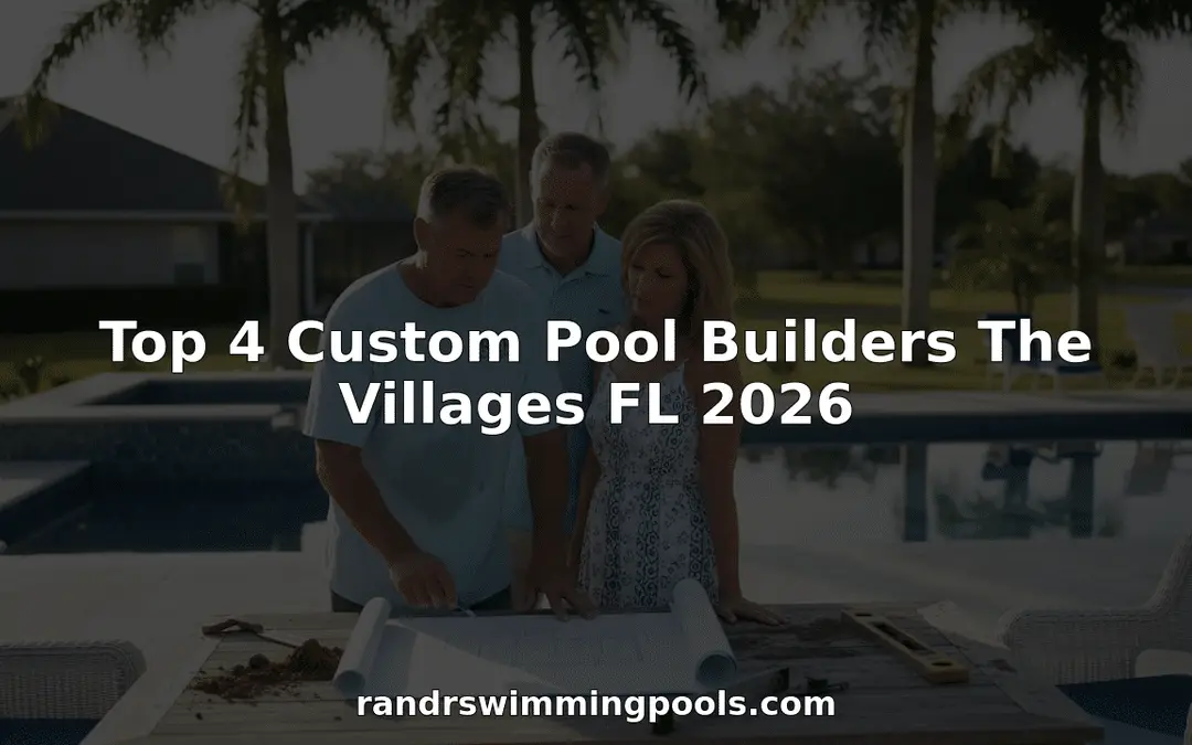 Article title over a dim photo of a couple reviewing pool plans