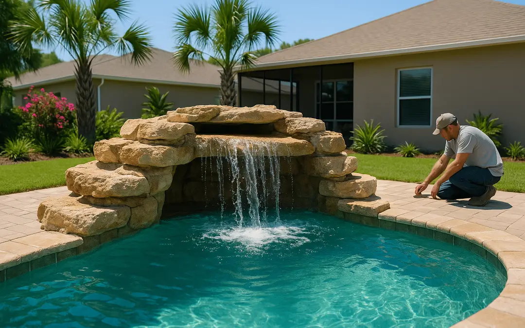 Pool Waterfalls and Grottos: 7 Ideas for Lake County Yards