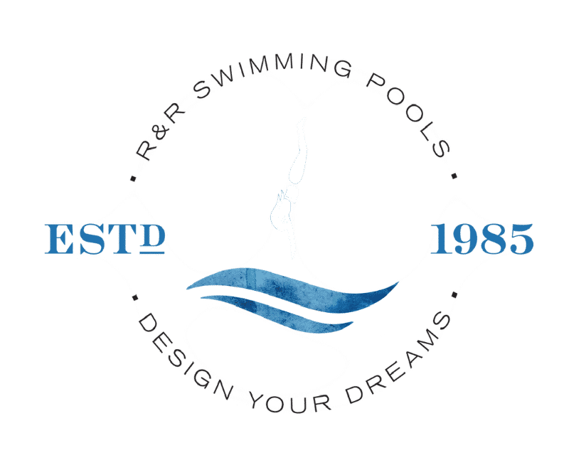 R & R Swimming Pools Logo Diver Transparent