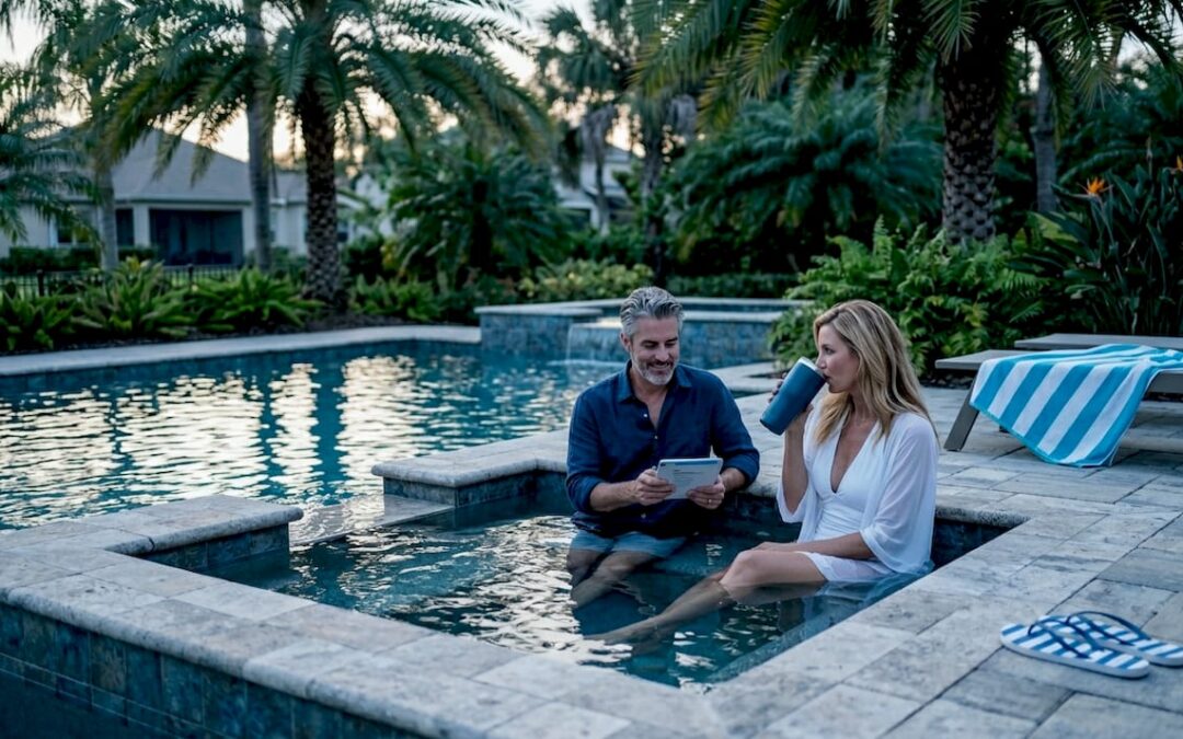 Examples of built-in spas for Central Florida homes